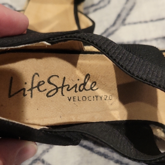 Black Espadrille Wedges - Picture 6 of 8